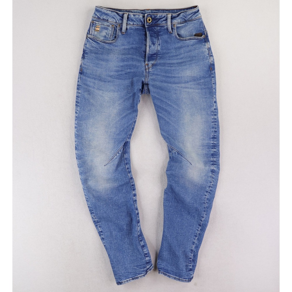 G-Star Raw Arc 3D Slim Jeans Mens 28x29 Blue Denim Twisted Seam Button Fly